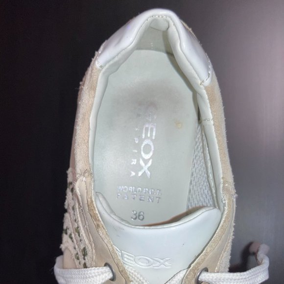Geox Respira Suede Beige Sneakers Size 36 - Picture 10 of 11